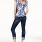 INC International Concepts Women's Pine Plaid Shirt Blue Size Petite X-Large