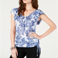 INC International Concepts Women's Pine Plaid Shirt Blue Size Petite X-Large