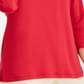 Karen Scott Women's Neck Inset Cotton Grommet Top Red Size Large
