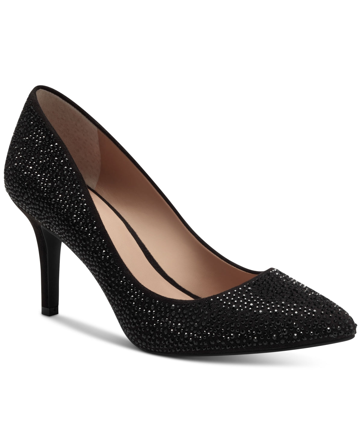 INC International Concepts Women's Zitah Embellished Pointed Toe Pumps Black Size 7.5 M