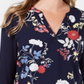 Charter Club Women's Leopard Butterfly T-Shirt Blue Size Large