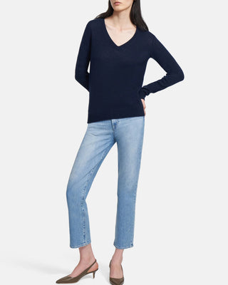 Charter Club Women's Pure Cashmere V Neck Sweater Navy Size X-Small