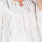 JM Collection Women's Embroidered Ruched Top White Size Petite