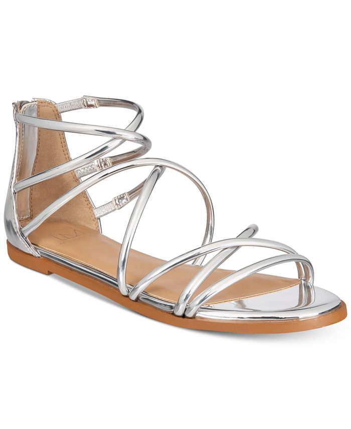 Material Girl Women's Westley Gladiator Sandals Gray Size 6.5 M