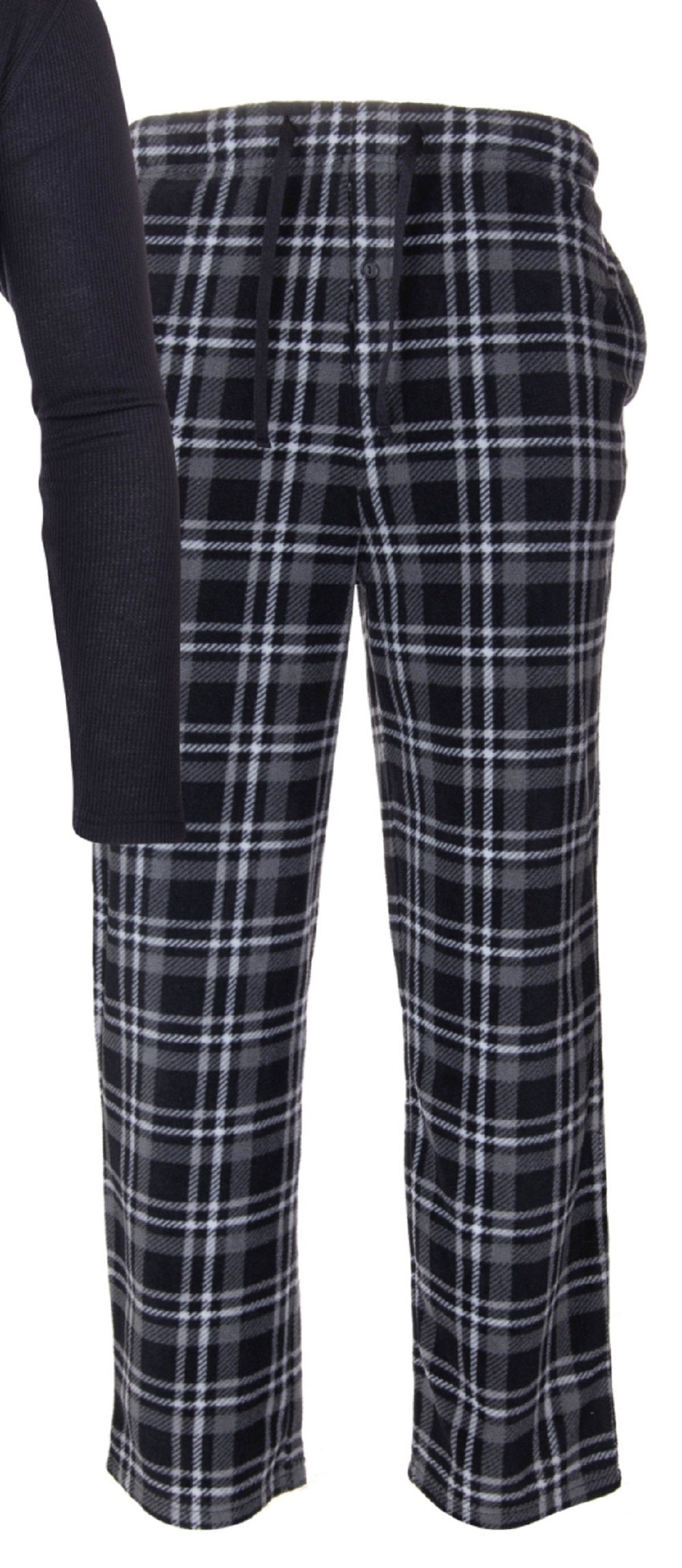 Isotoner Signature Men's Sleep Thermal Top Pant Set Black Size 29X30