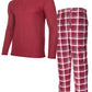 Isotoner Signature Men's Sleep Thermal Top Pant Set Red Size Medium