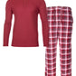 Isotoner Signature Men's Sleep Thermal Top Pant Set Red Size X-Large