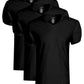 Sean John Men's Pack Of 3 V Neck Tee Black Size Small