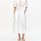 Ganni - Women's Washed Stretch Cotton Tie Strap Midi Dress