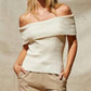 Crescent - Nyla Off Sweater Shoulder Top
