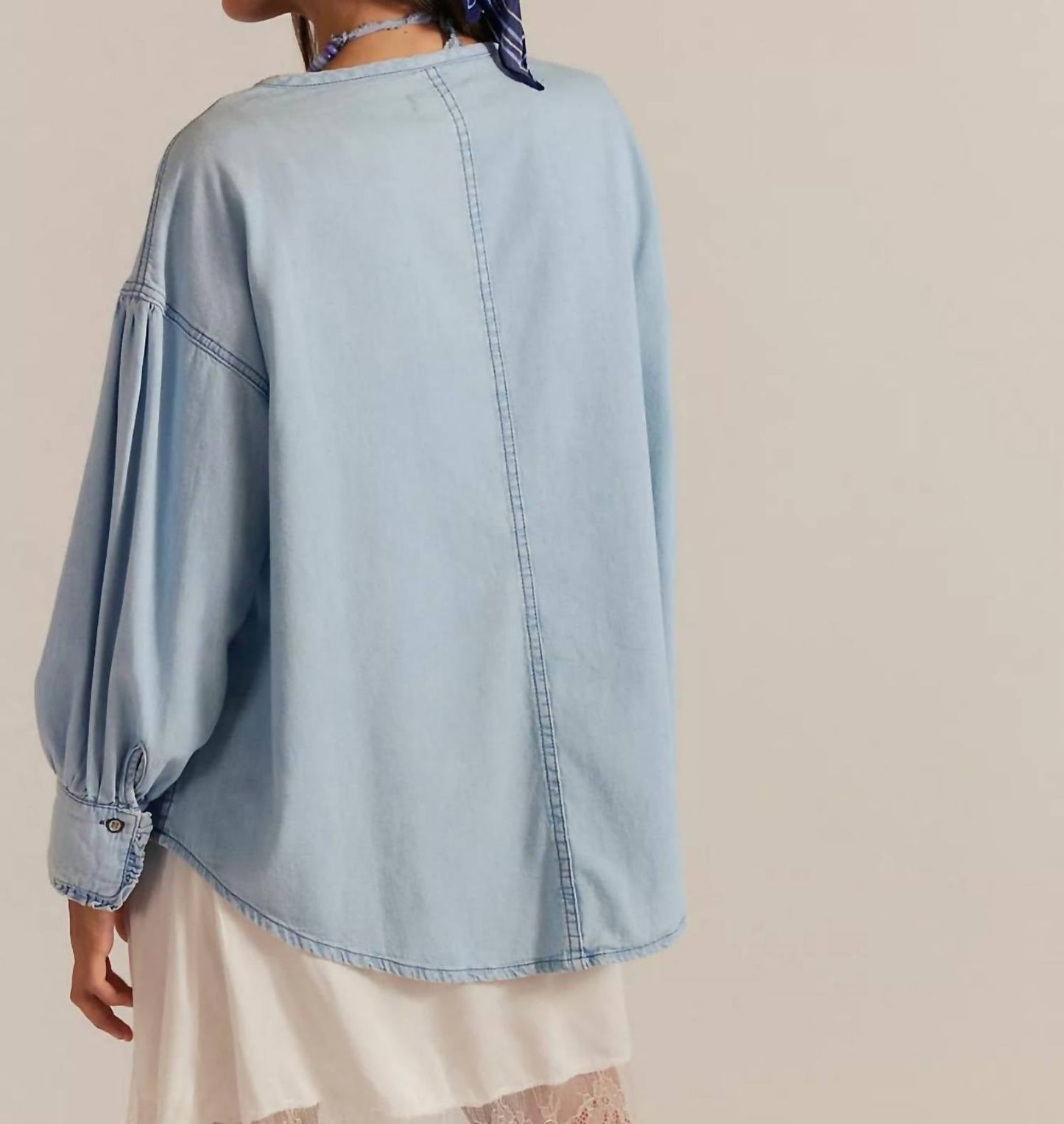 Free People - Denim Dreaming Pullover