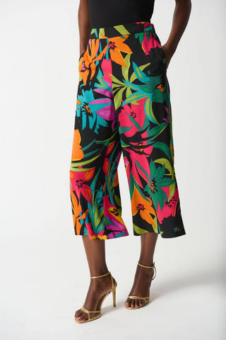Joseph Ribkoff - Hibiscus Print Wide Leg Culotte