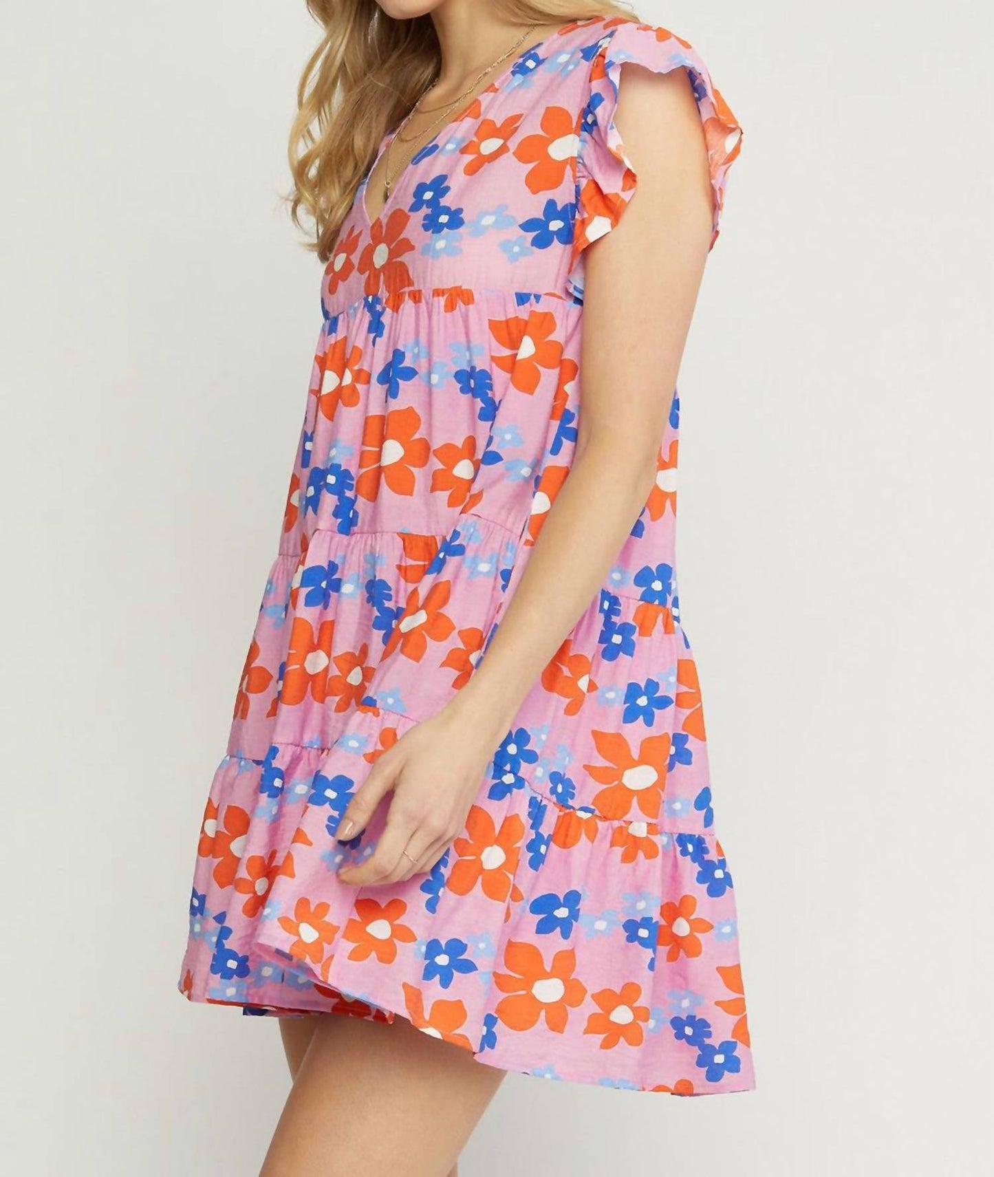 Entro - Floral Tiered Babydoll Dress