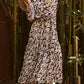 Calista - Oslo Long Sleeve Floral Patterned Tiered Midi Dress