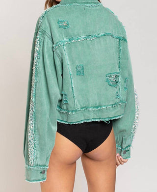 Pol - Cropped Relaxed Fit Embellished Jacket