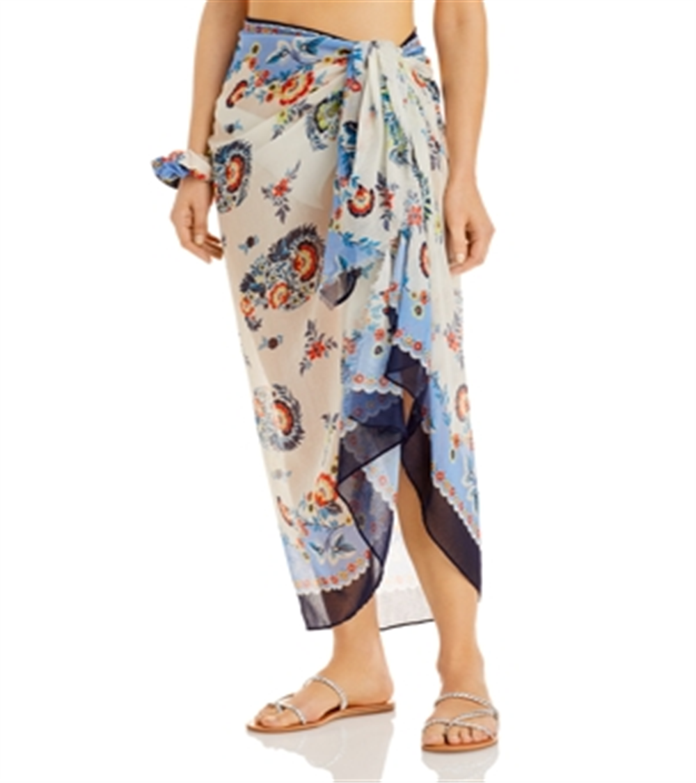 Echo Women's Floral Bandana Pareo & Scrunchie Set Blue Size Regular