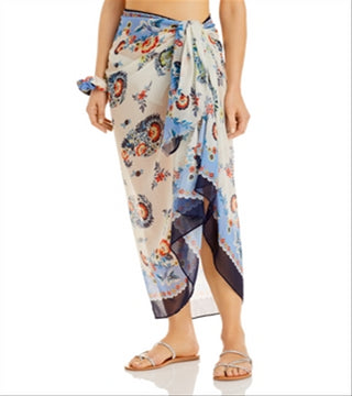 Echo Women's Floral Bandana Pareo & Scrunchie Set Blue Size Regular