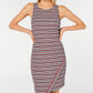 BCX Women's Sleeveless Striped Tank Dress Blue Size X-Large