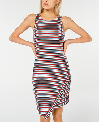 BCX Women's Sleeveless Striped Tank Dress Blue Size X-Large