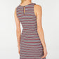 BCX Women's Sleeveless Striped Tank Dress Blue Size X-Large