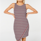 BCX Women's Sleeveless Striped Tank Dress Blue Size X-Large