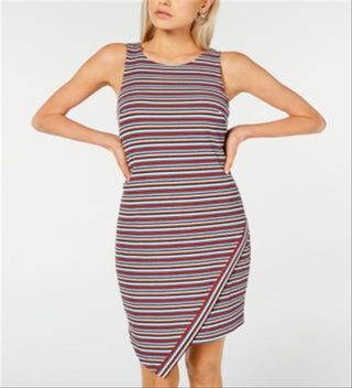 BCX Women's Sleeveless Striped Tank Dress Blue Size X-Large