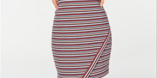 BCX Women's Sleeveless Striped Tank Dress Blue Size X-Large