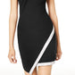 BCX Junior's Sheath Asymmetrical Hem Bling Dress Black Size Small