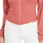 Self Esteem Junior's Smocked Sweetheart Blouse Coral Size Medium