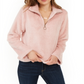Self Esteem Junior's Zip Front Fuzzy Zip up Top Pink Size Medium