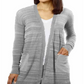 Calvin Klein Women's Long Cardigan Sweater Gray Size Large