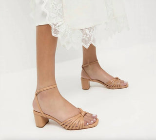 Loeffler Randall - Women's Olivia Leather Knot Mid Heel Sandal