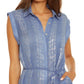 Isabella Rose Women's Villa Cover Up Romper Blue Size Large