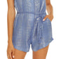 Isabella Rose Women's Villa Cover Up Romper Blue Size Large
