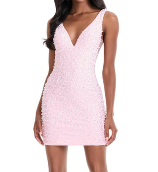 Ashleylauren - V Neckline Mini Dress