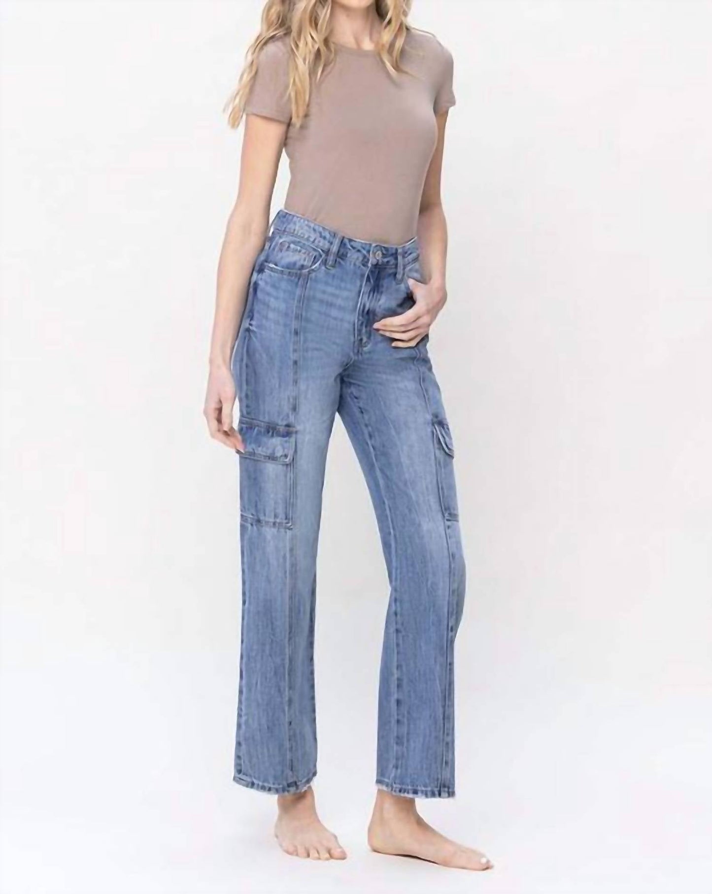 Vervet By Flying Monkey - High Rise Dad Cargo Jeans