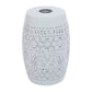 Solar Side Table with Built-in Solar Battery (White)