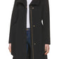 Cole Haan Signature Slick Belted Wool Blend Faux Wrap Coat in Black Size 10