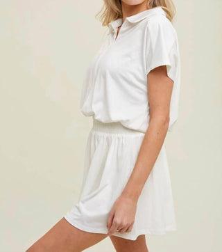 Wishlist - Short Sleeve Collared Athletic Romper