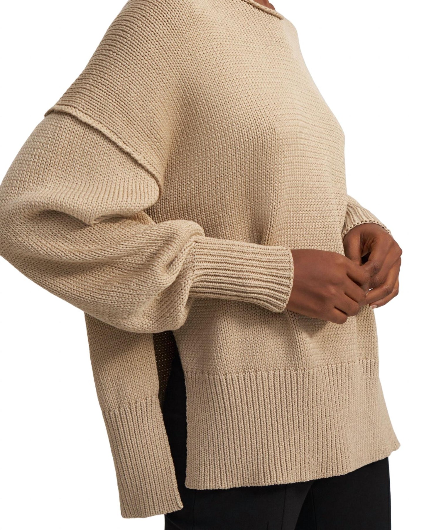 Theory - COTTON CHAINETTE CHUNKY PULLOVER SWEATER