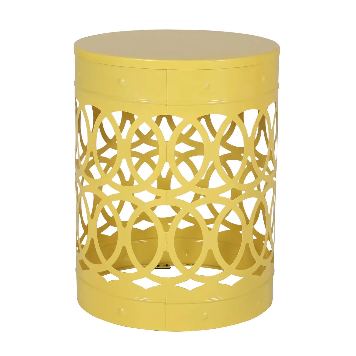 Outdoor Metal Large End Table, Modern Design
