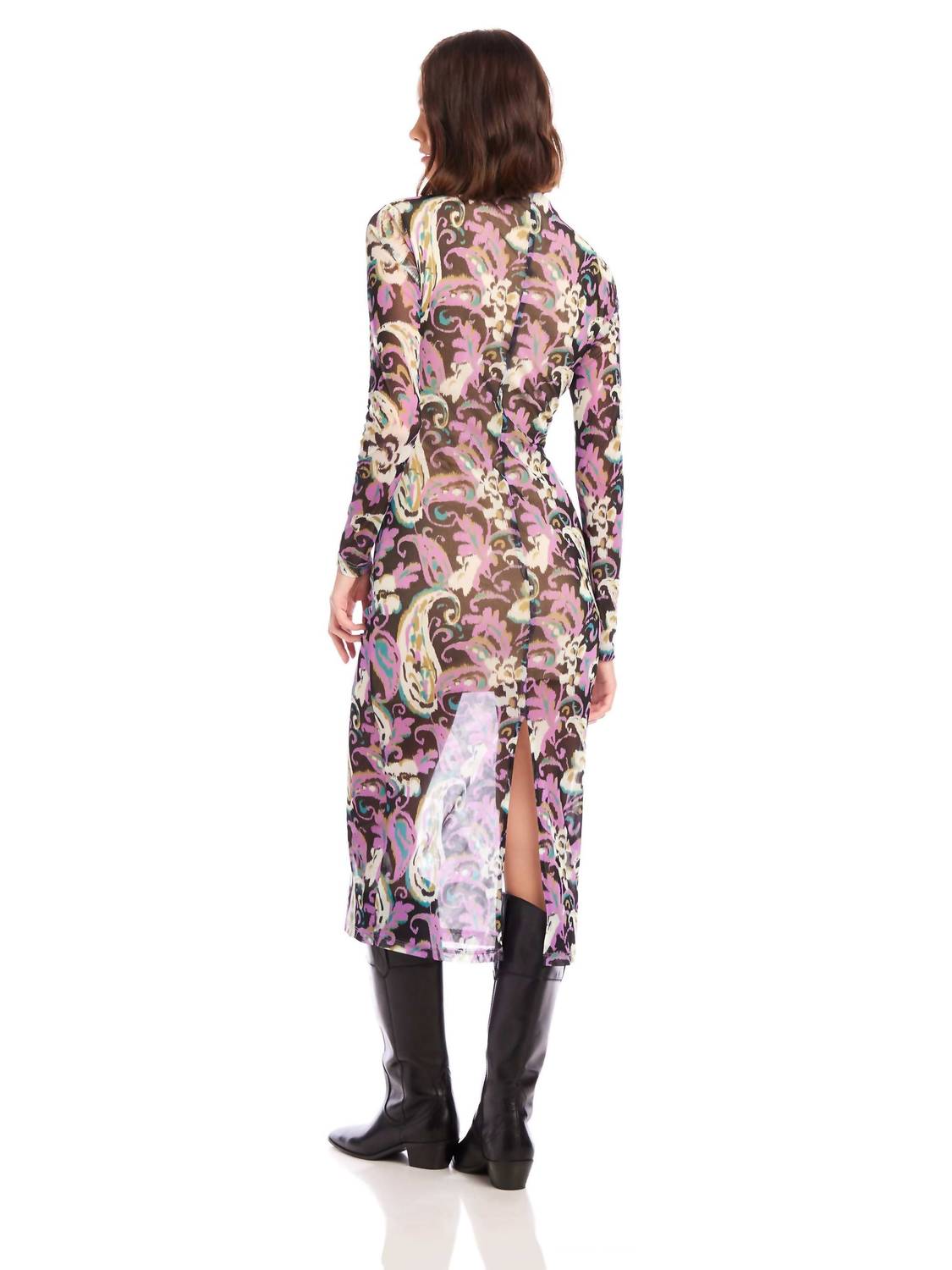 Fifteen Twenty - Ruched Selena Paisley Midi Dress