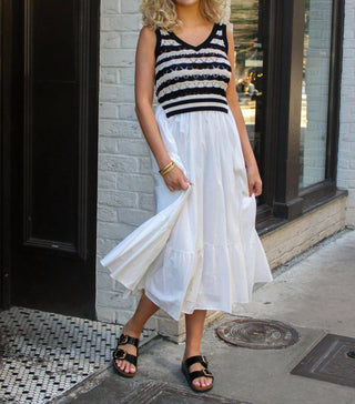 Elan - Midi Sweater Skirt Dress Combo