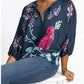 Johnny Was - WOMEN'S HARLYN BUTTON FRONT BLOUSE PLUS