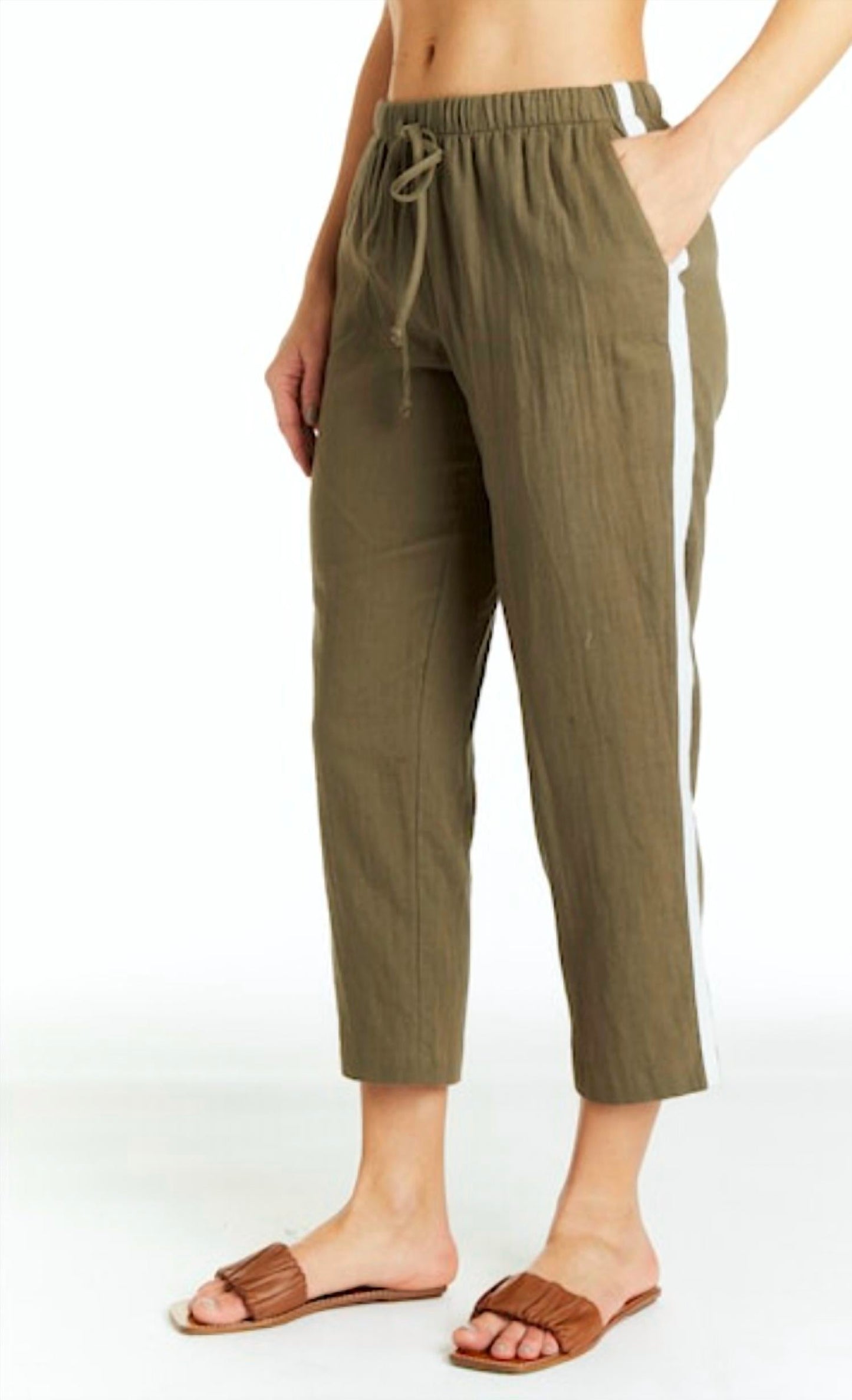 Drew - Paula Side Stripe Crop Pant