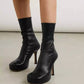 Bottega Veneta - Women'sleather Platform Ankle Boots