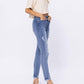 Judy Blue - High Waist Destroyed Button Fly Skinny Jeans