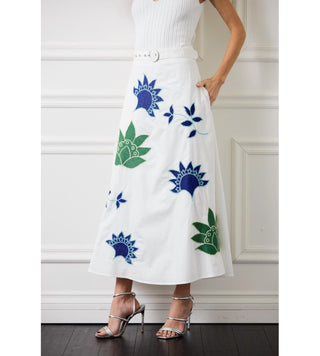 Ciebon - Nia Embroidered Maxi Skirt