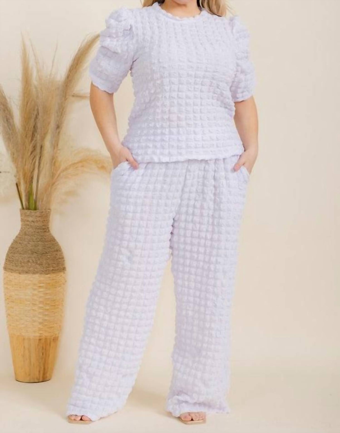 Karen T Design - Bubble Textured Two-piece Set