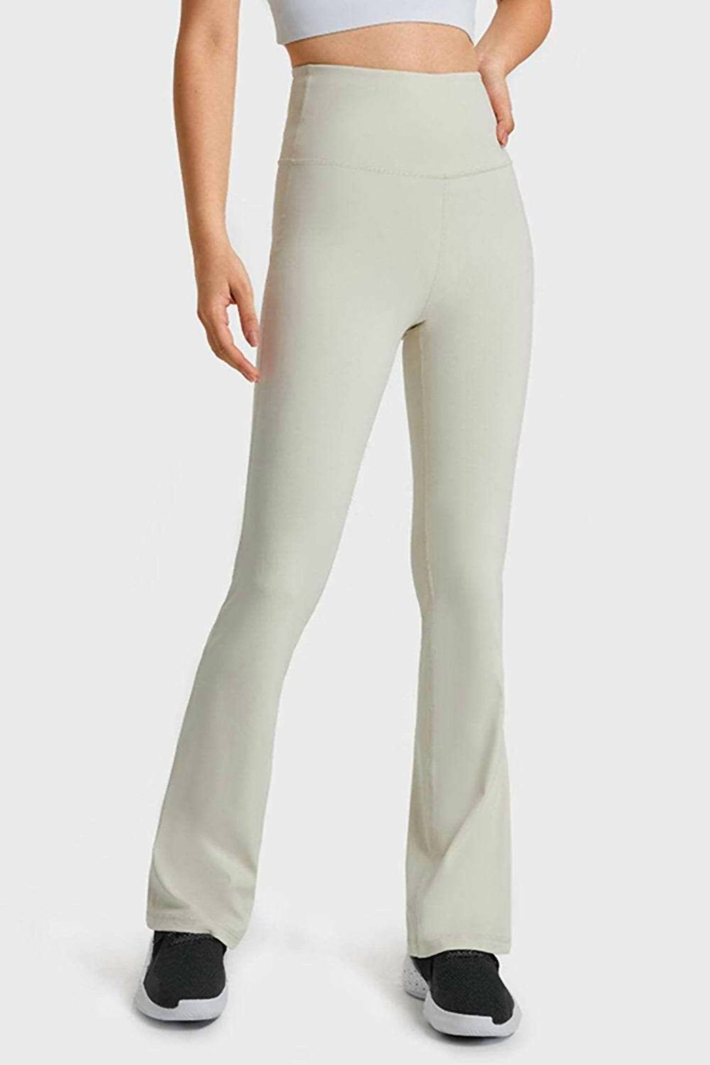 Trendsi - Flare Yoga Pants With Elastic Waist Pants